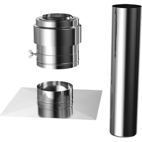Bosch Accessoires gaz brûlés FC-O110 Couvercle de conduit d:110mm Inox, 7738112722