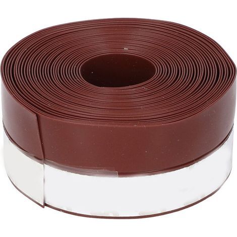 Bande d'étanchéité de fenêtre de porte 16,4 pieds de long 1,4 pouces de large ruban d'étanchéité de porte auto-adhésif en silicone marron (1/4)