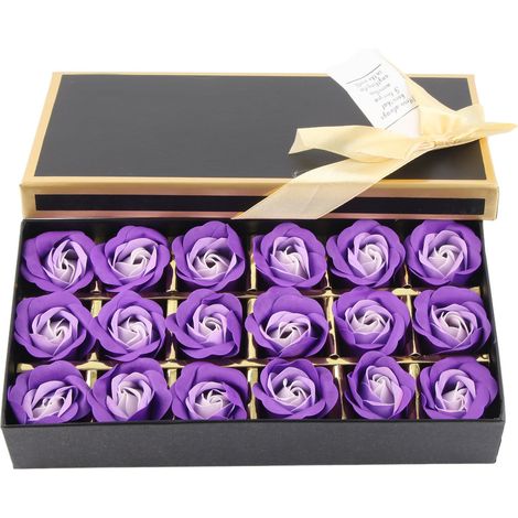 Savon à la Rose Artisanal, Dégradé Violet Romantique - Idée Cadeau Fête ou Déco (1/5)