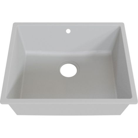 Cuve RESIROC - évier 1 bac sans égouttoir - 54 x 44 cm - Gris (1/3)