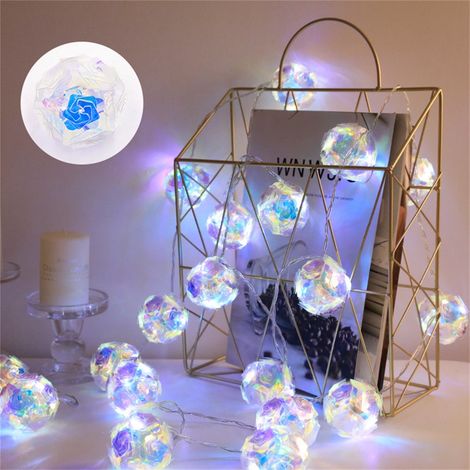 Guirlande Lumineuse LED - 10 Ampoules Multicolores - Fil de Cuivre Flexible - Décoration Intérieure pour Fêtes, Chambre, Salon - 180 cm (1/3)