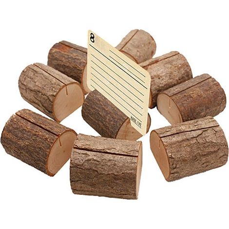 Place Card Holder - Wooden Table Number Stand - Wedding Seat Number Holder - For Name Cards Table Decor - 10 Pieces (1/5)
