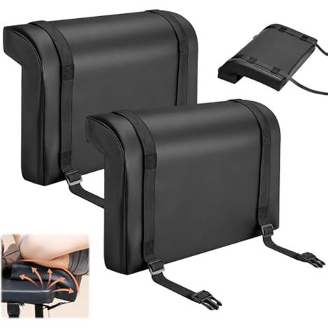 Coussinets pour Hip Thrust, 2 Pièces Coussinet de Poussée de Hanche avec Sangles de Fixation pour le Soutien du Dos des épaules et de la Nuque Tapis D'entranement pour les Squats et les Extensions (1/5)