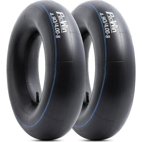 2-PCS 4.80/4.00-8 Wheelbarrow Inner Tubes 4.80 4.00 8 Reinforced Inner Tubes Compatible with 4.80-8 4.00-8 Wheelbarrow Tyres, Tractor, Quad Bike, Trailer, Mower, Trolley, TR13 Valve (1/5)
