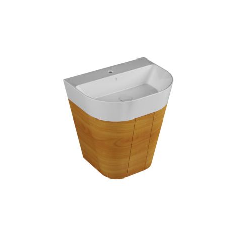 Mobile sospeso con lavabo Forma cm. 59x47 olmo naturale di (1/2)