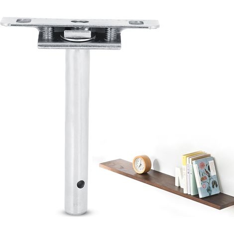 Lot de 10 supports d'étagère flottante 4in, plaque de fixation invisible, patte murale pour bibliothèque, charge lourde, acier robuste (1/5)