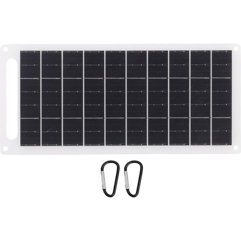Ortviai Panneau Solaire USB 6 W Portable avec Support Pliable – Monocristallin pour Téléphone, Caméra, Ventilateur et Lampe de Camping