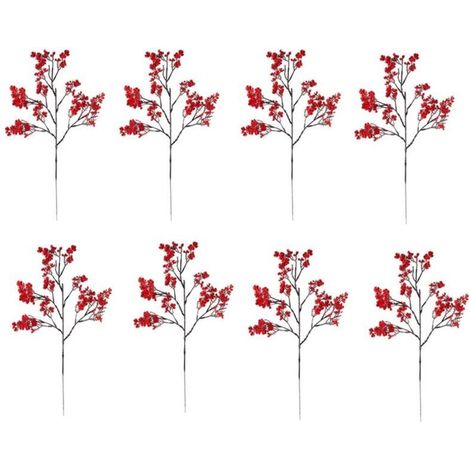 Fleurs Artificielles Rouges de Noël Simulées Arrangement Floriculture Mantianxing (1/4)