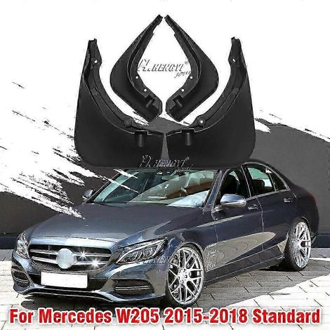 Bavettes garde-boue avant et arrière (lot de 4) pour Mercedes-Benz Classe C W205 (2015-2018) (1/4)
