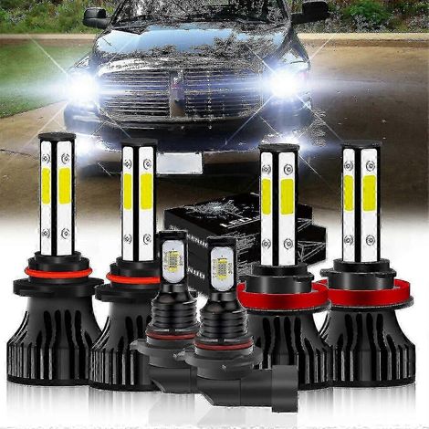 Pour Ram 1500 2500 3500 2011-2018, feux de croisement et feux de route à DEL H11 9005 + kit d'ampoules antibrouillard 9145 -ys( ) (1/4)