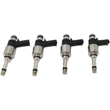 Einspritzdüsen (4er-Set) 35310-2B370 353102B370 für Hyundai Sonata, Kia Forte, Soul und Optima. Ausführung aus Metall und Kunststoff, silber und schwarz. Passgenau.