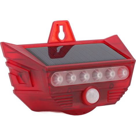 Lampe d'alarme solaire avec détecteur de mouvement, alarme sonore et télécommande pour la maison, le jardin et l'extérieur (1/5)