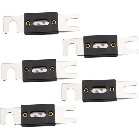 Fusibles ANL nickelés 125 A – Lot de 5 pièces pour systèmes audio et vidéo automobiles, haute conductivité et résistance à la corrosion