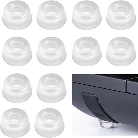 20 Pcs Butoirs en Caoutchoucs Autocollants, 22mm Pied Caoutchouc Antidérapant Transparents, Tampon Caoutchouc Autocollant, Pied de Meuble butoirs de Protection en Silicone pour Meubles et armoires (1/5)