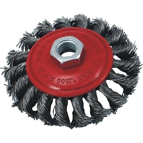 Brosse Couvette Acier M14 100 mm - Acier - Norme M14 - Nettoyage Efficace et Précis - Chantier et atelier - Beast