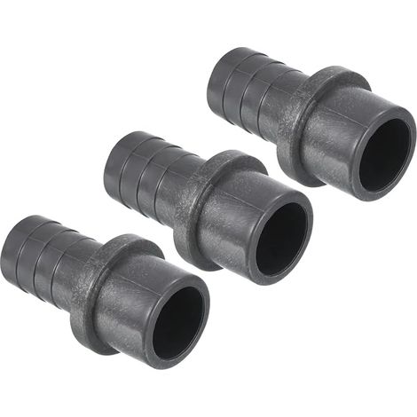 Conector reductor de tubería de PVC de 25 mm de diámetro exterior y 20 mm de diámetro con púas, paquete de 3 adaptadores de acoplamiento recto, color gris. (1/5)