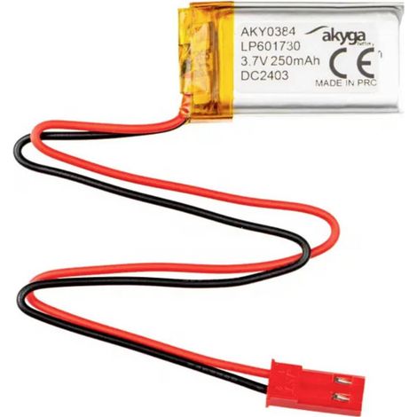 Pacco batteria x Batteria ricaricabile speciale Akyga LP601730 LiPo 3.7 V 250 mAh (1/3)
