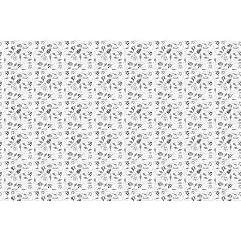 Papier peint panoramique noir et blanc pour salle de bain | Tapisserie panoramique animaux original | Papier peint panoramique moderne poisson - 267 x 400 cm (4 pièces) (1/2)
