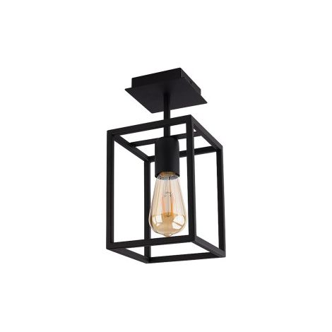 Plafoniera CRATE nera Nowodvorski in metallo 15x15x31 cm E27