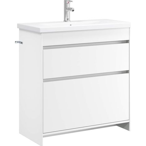 Juego de muebles de baño Blanco 81 x 40 x 84,5 cm vidaXL (1/5)