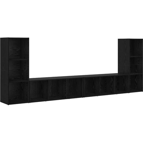 Maison Exclusive - Ensemble meuble TV 4 pcs Chêne noir 37 x 35 x 107 cm