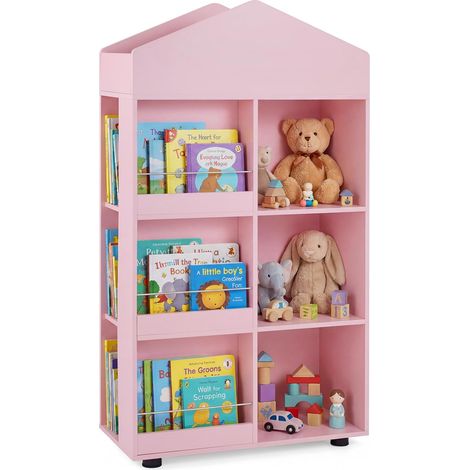 COSTWAY Libreria Scaffale Libreria Montessoriana Per Bambiniporta Libri Bambiniscaffale Giochi Scaffale Per Giocattoli Organizer Giochi Mobiletto Contenitore (1/5)