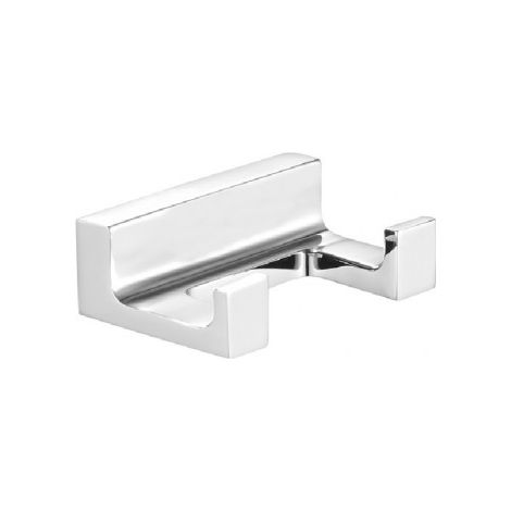 Patère double NIL en laiton chromé 6x4,2x2,1 cm (1/2)