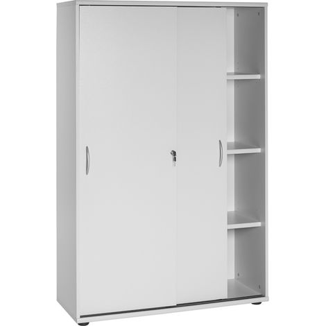 Aktenschrank TYP4000 lichtgrau, 4OH, Schiebetüren, B x H x T ca. : 100 x 153 x 39,5 cm (1/4)
