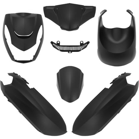 Kit de carrocería, bata, juego x7, carenado, guardabarros, LATERAL, Peugeot Kisbee 50 11-24 (1/5)