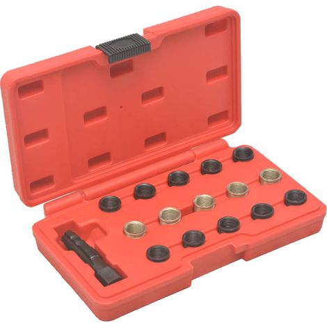 Kit de réparation de filetage de bougie d'allumage 16 pièces M14×1,25