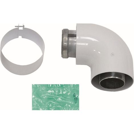 Vaillant coude à 90 degrés 60/100 mm 303 808 concentriquement, l&39 aluminium (1/2)
