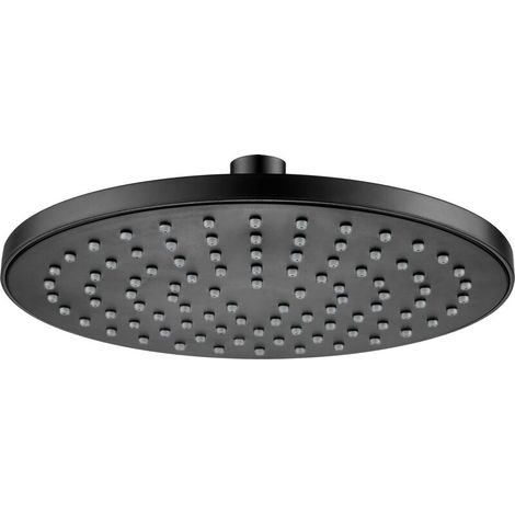 Deante Tête de douche 1-fonction - Noir mat - Design rond élégant - Anti-calcaire innovant