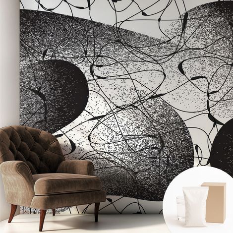 Papier peint intissé mural pour salon chambre à coucher tendance et originale - Colle incluse gratuite Motif abstrait 250x250 cm (1/5)