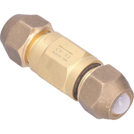 Ortviai Robinet anti-retour en laiton CV-12, filetage 1/2 pouce, pour système pneumatique et frigorifique (1/5)
