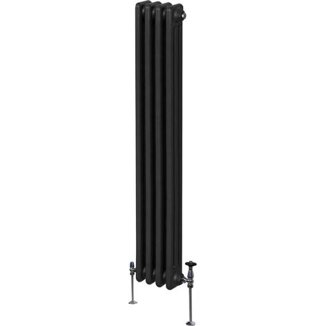 Traditional 3 Column Radiator - 1800 x 202mm - Black