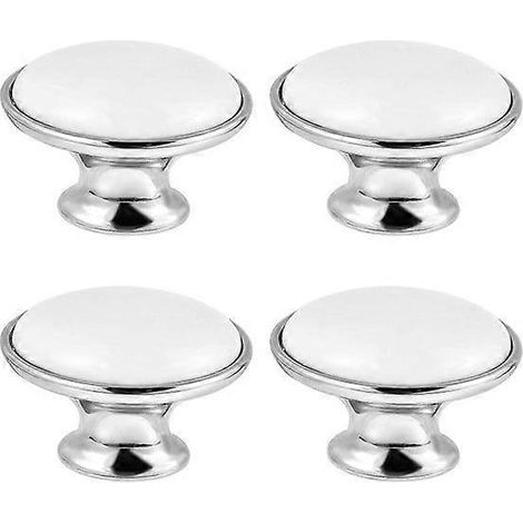 Boutons de tiroir haut de gamme en alliage de zinc - Forme ovale vintage pour armoires, penderies et tiroirs - Lot de 4 (1/3)