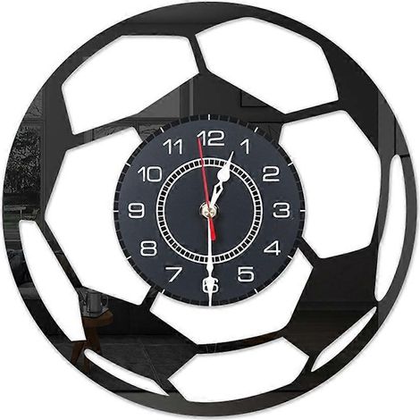 Horloge murale style football, horloge murale simple et tendance pour salon ou chambre, horloge à quartz (1/5)