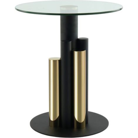 Table d'Appoint Design "Paula" 50cm Or