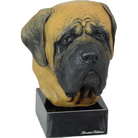 Mastiff anglais, statuette peinte, figurine de mastiff, réalisée par un artiste, marque Art-Dog (1/3)