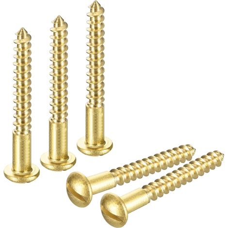 Vis à Bois en Laiton M3 x 30mm à Tête Ronde Fendue 40pcs (1/5)