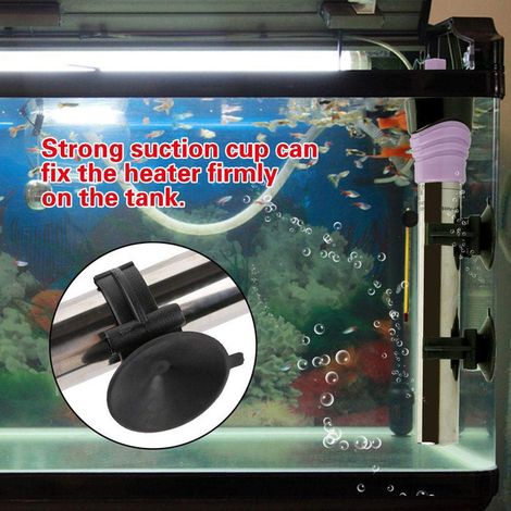 Chauffage Submersible en Acier Inoxydable pour Aquarium Thermostat Réglable de Température Thermoplongeur pour Poissons avec Ventouses