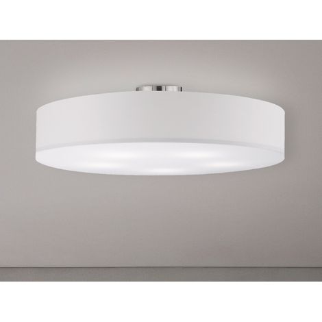 Große LED Deckenleuchte mit Stoffschirm in Weiß Ø 65cm (1/5)