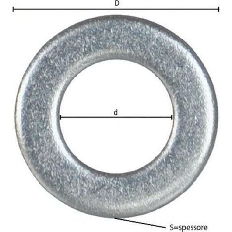 RONDELLA PIANA INOX A2 M 13 - 2,5 x 24 x  13 mm SPINELLI SRL 2 C% (1/5)