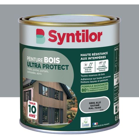 Vernice per legno da esterni Ultra Protect SYNTILOR, grigio alluminio satinato, 0,5 l SYNTILOR (1/5)