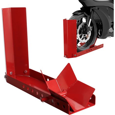 Wolketon Montageständer Motorradwippe Montageständer Radwippe Transportständer Enduro aus Stahl Radhalter Hinterradständer Motorradheber Montagehilfe