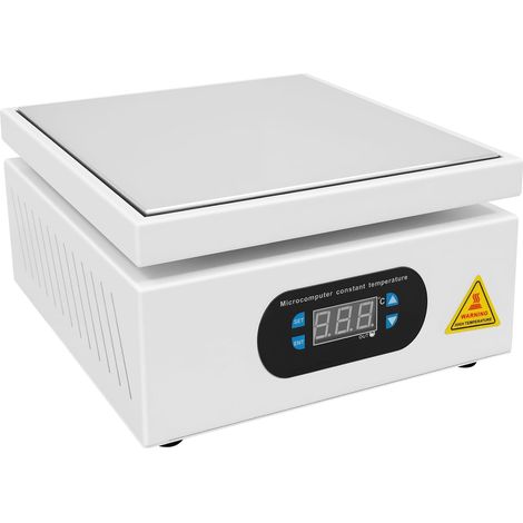 Station de soudage professionnelle - Plaque chauffante 700 W - 20 x 20 cm - Surface de chauffage numérique 0-400 °C - Station de préchauffage micro-ordinateur pour rework SMD, retrait de PCB, soudure (1/5)