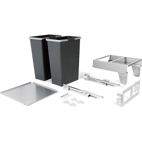 cubo de basura extraíble meila. extracción total. cierre amortiguado. 35l. módulo 300 - menage confort modulo modulo 300 modulo modulo 450 capacidad meil 2x35l (1/3)