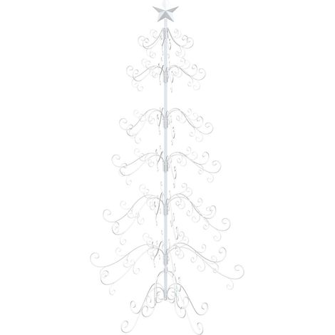 Árbol de Navidad de metal KUOPIO 180 cm acero White vidaXL (1/5)