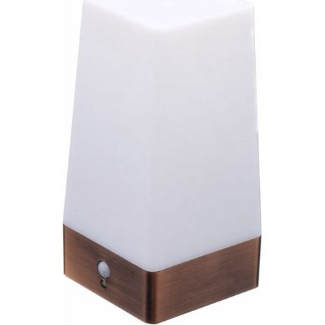 Lampe de chevet à détecteur de mouvement PIR, lampe de bureau LED, veilleuse de chambre, petite lampe de table à piles, éclairage d'ambiance (1/5)