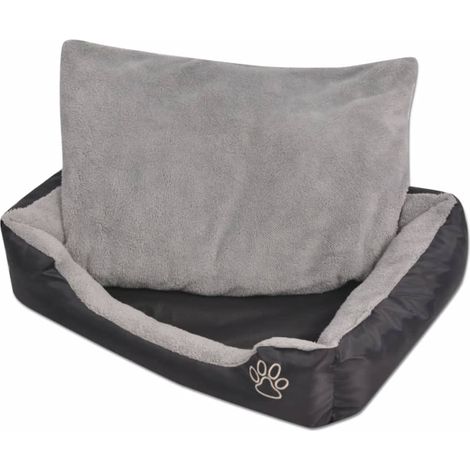 Lit pour chiens avec coussin confortable pour dormir rembourré Taille XL Noir -FR45434 (1/5)